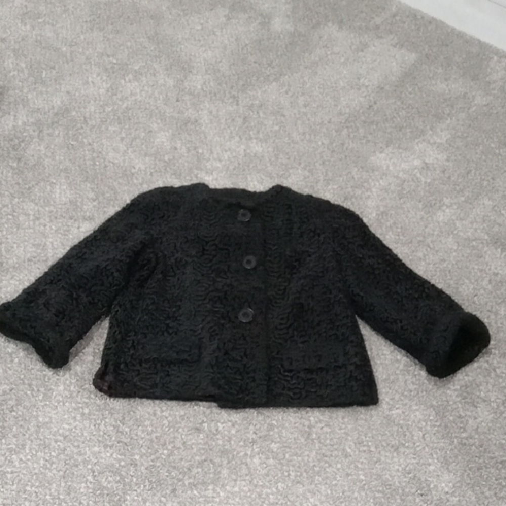 Vintage Astrakin Made In France Styled By Lepshire Persian Curly Lambs Wool Coat - Picture 2 of 4